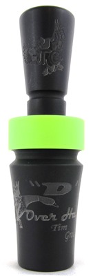TIM GROUNDS D OVERHAULER SINGLE REED DUCK CALL HARLEY WHITE PEARL BLACK ACRYLIC 